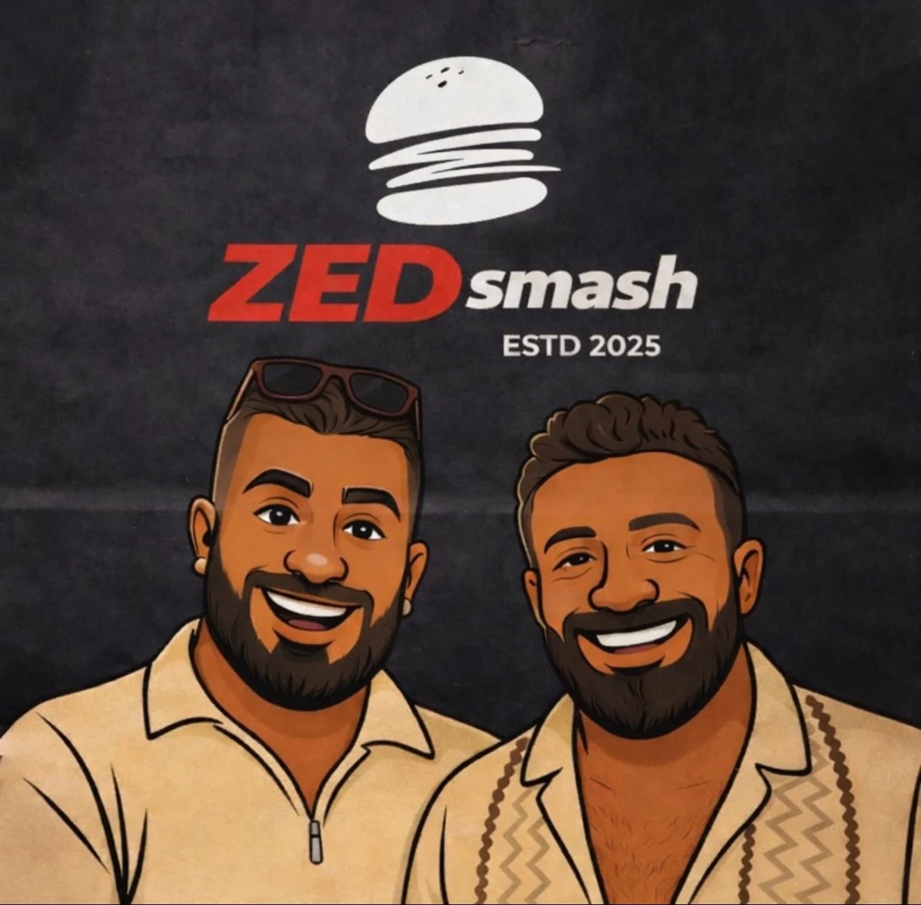 Le logo ZED smash avec les deux frères dessinés